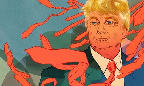 Artwork Title: Trump, China, & the Ties That Bind
