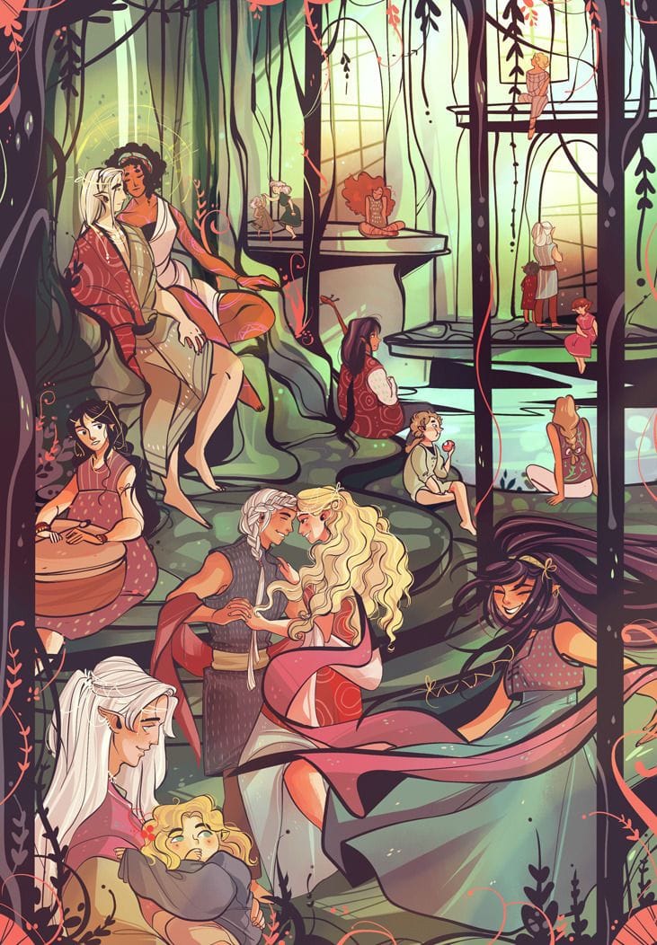 Artwork Title: Elves Making Merry in Doriath's Halls