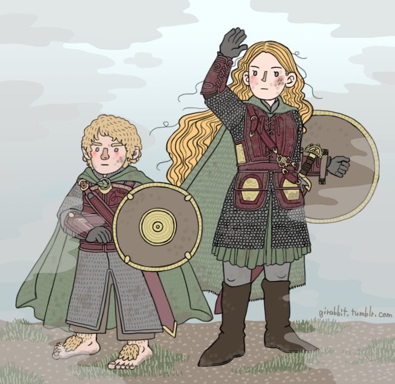 Artwork Title: Eowyn and Merry