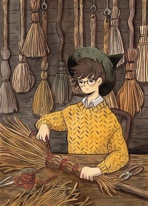 Artwork Title: Broom Maker