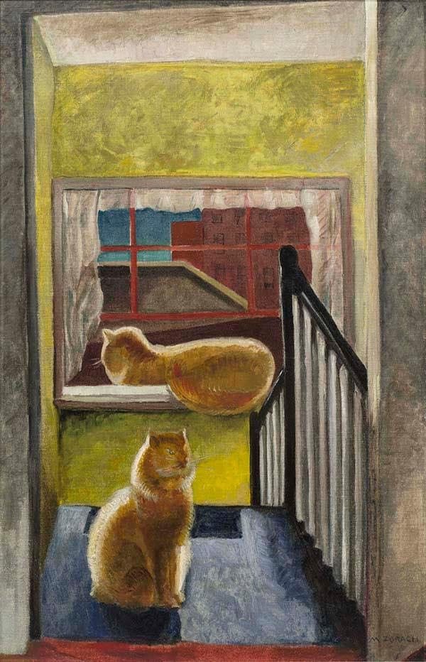 Artwork Title: Two Cats on Stairs (Tooky-West 10th Street)