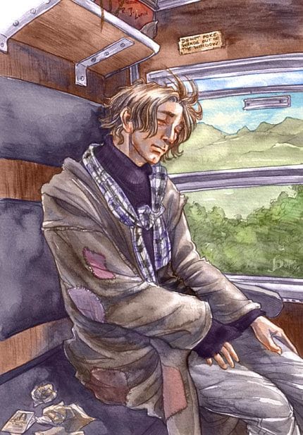 Artwork Title: Lupin Sleeping on the Train