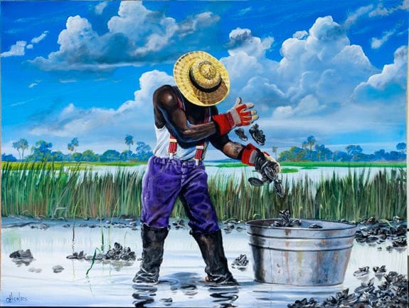 Artwork Title: Gullahman Picking Oysters