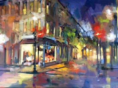 Artwork Title: Night Colors of Charleston