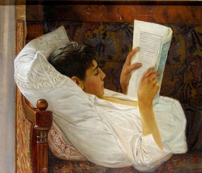 Artwork Title: Young Man Reading