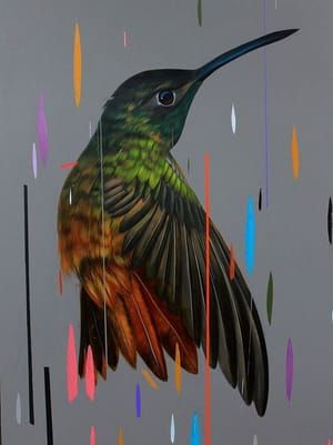 Artwork Title: Buff Breasted Hummingbird