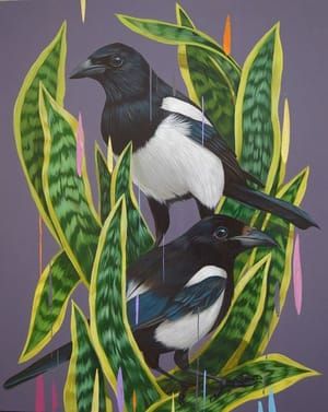 Artwork Title: Magpies and Mother in Law's