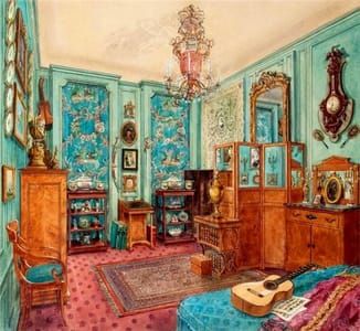 Artwork Title: Interior of Alexander Popov's apartment in Paris