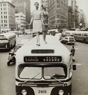 Artwork Title: “The Skirt’s the Thing,” Dovima and Jean Patchett, Madison Square, Harper’s Bazaar