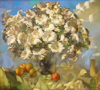 Artwork Title: Baltie ziedi (White Flowers)