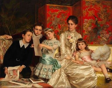 Artwork Title: Cornelia Ward with Her Children