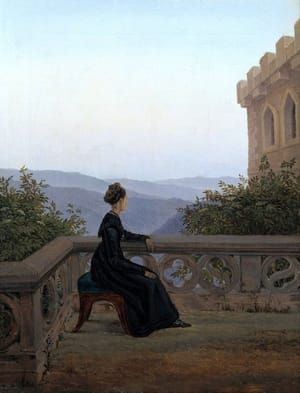 Artwork Title: Woman on the Balcony