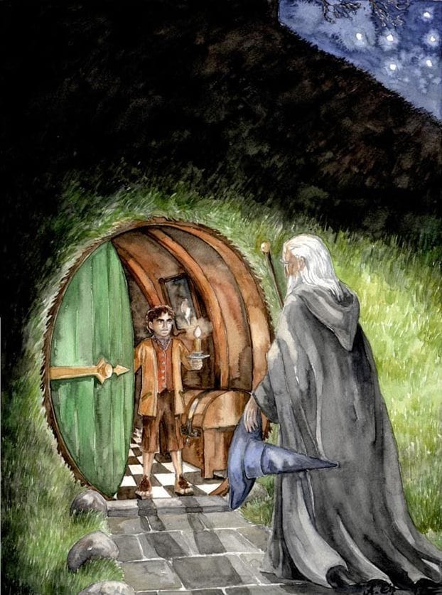 Artwork Title: Gandalf Comes to Bag End