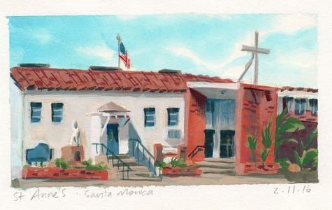 Artwork Title: St Anne's Church, Santa Monica
