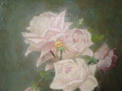 Artwork Title: Roses in a Tin Vase