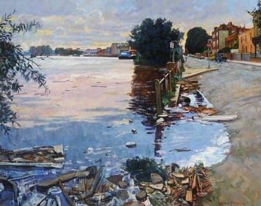 Artwork Title: Ebb Tide, The Thames at Chiswick, London