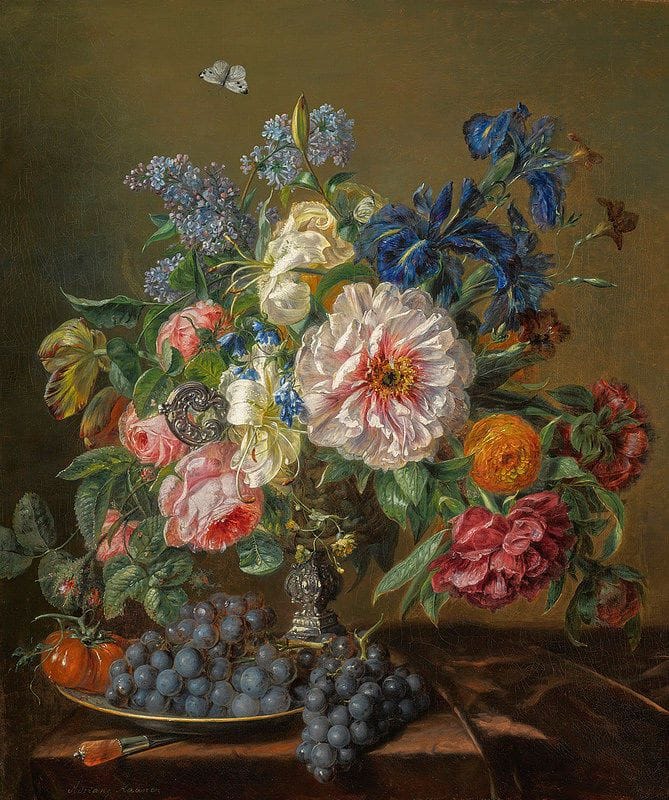 Artwork Title: Still Life with Peonies, Roses, Tulips and Ranunculus