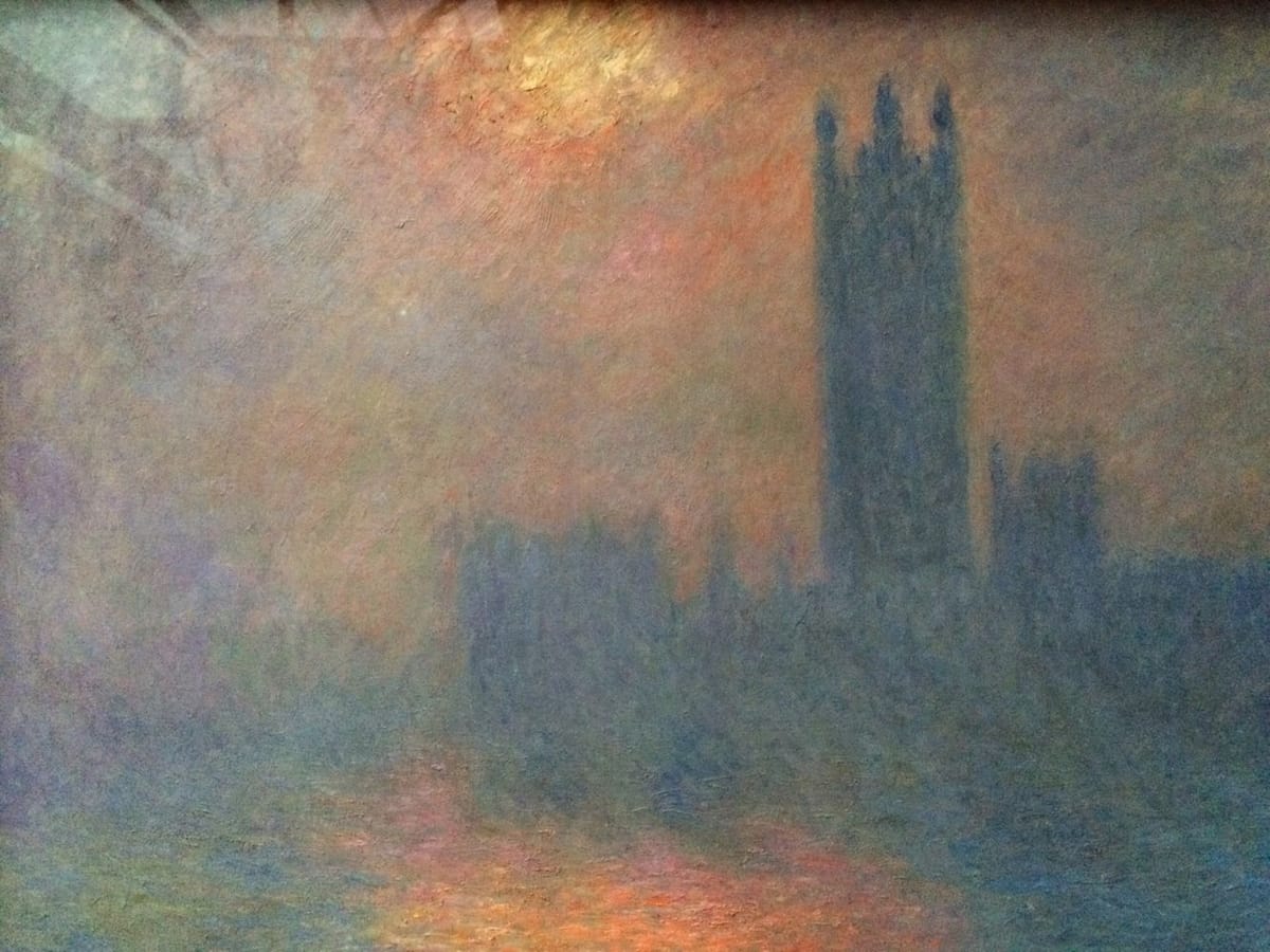 Artwork Title: Londres, le Parlament, Troueé de soleil dans le brouillard