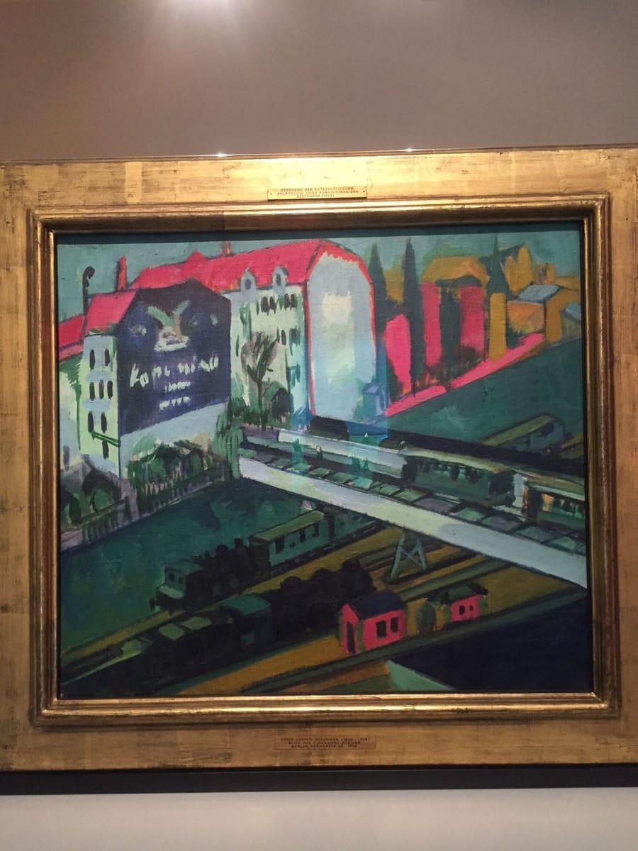 Artwork Title: Strassenbahn und Eisenbahn 1914