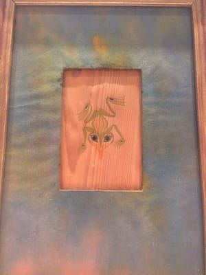 Artwork Title: Haida frog. Woodcut
