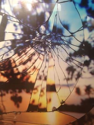 Artwork Title: Broken Mirror Evening Sky