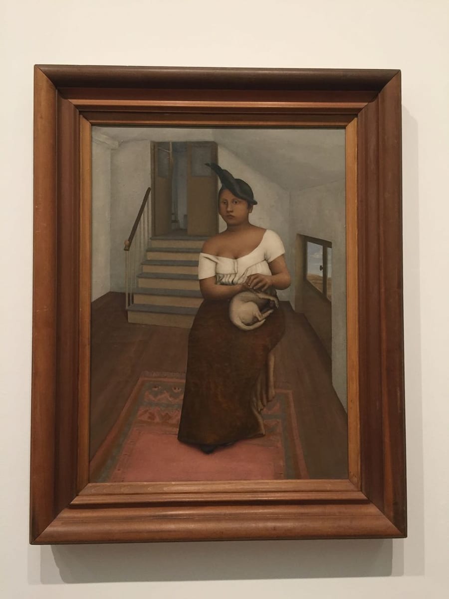 Artwork Title: Seated Woman with Small Dog, c1939