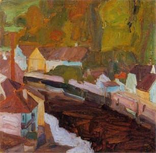 Artwork Title: Village by the River