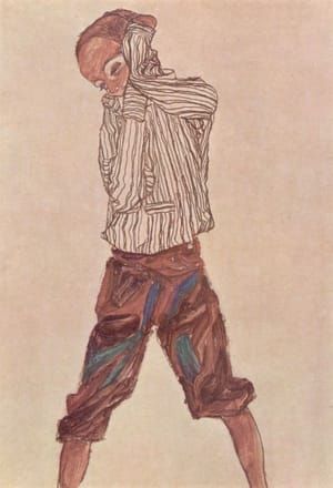 Artwork Title: Junge in gestreiftem Hemd (Boy in striped shirt)