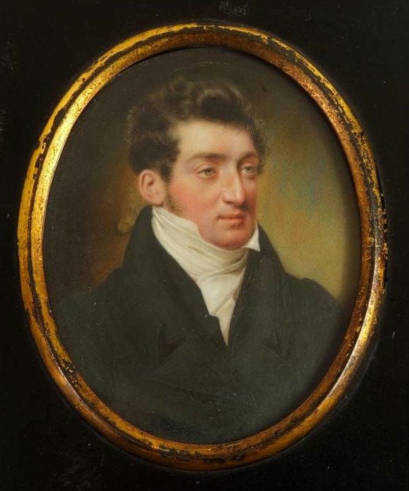 Artwork Title: Georgian oil portrait miniature