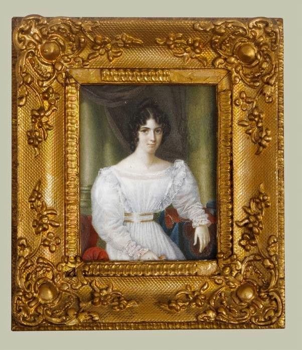Artwork Title: Half Portrait Miniature of a Lady