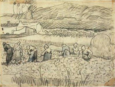 Artwork Title: Women working in a Wheat Field