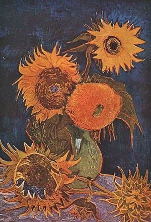Artwork Title: Vase with Five Sunflowers