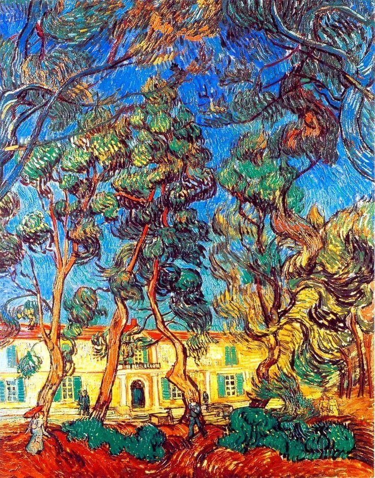 Artwork Title: Trees in Garden of Saint-Paul Hospital
