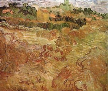 Artwork Title: Wheat Fields with Auvers in the Background