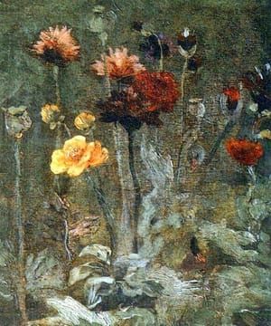 Artwork Title: Still Life With Scabiosa And Ranunculus