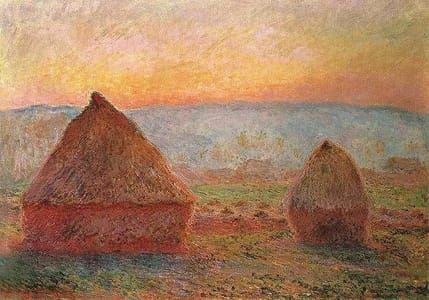 Artwork Title: Haystacks At Giverny, The Evening Sun