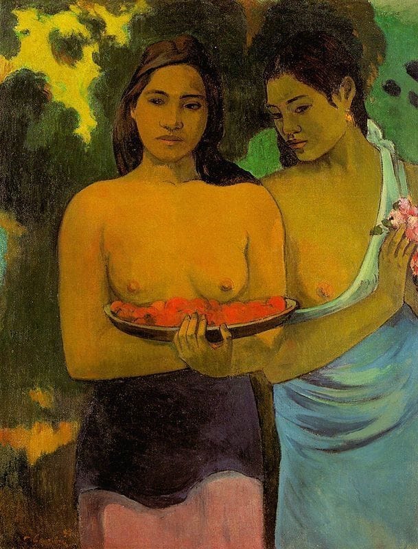 Artwork Title: Two Tahitian Women With Mango