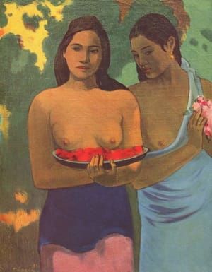 Artwork Title: Two Tahitian Women With Mango