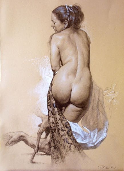 Artwork Title: Venus carboncino e gessetto