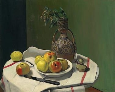 Artwork Title: Apples and a Moroccan Vase