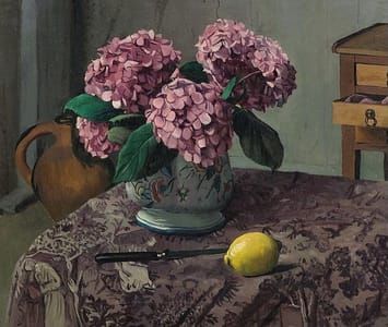 Artwork Title: Hortensia et citron (Hydrangea and Lemon)