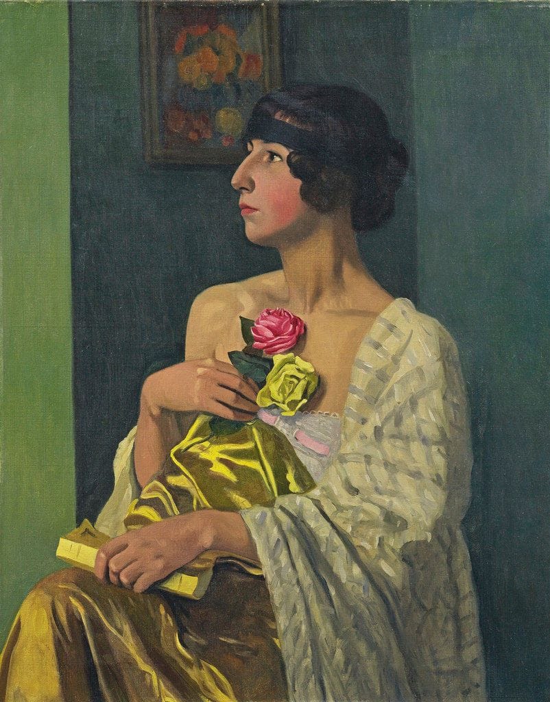 Artwork Title: Woman with Roses