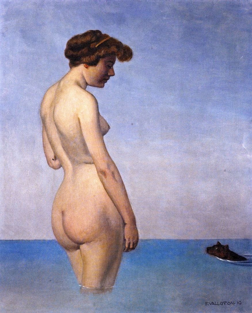 Artwork Title: Bather with Dog