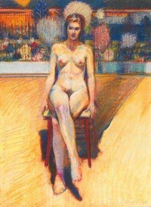 Artwork Title: Nude and Tapestry