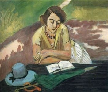 Artwork Title: Reading Woman with Parasol