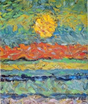 Artwork Title: Landscape with sun