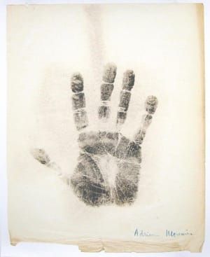 Artwork Title: Handprint of Adrienne Monnier from Charlotte Wolff (1930s)