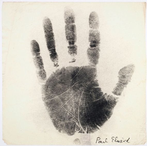 Artwork Title: Handprint of Paul Eluard from Charlotte Wolff (1930s)