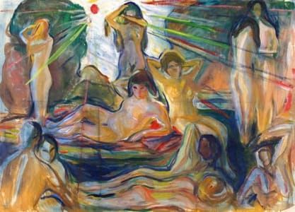 Artwork Title: Naked Figures and Sun