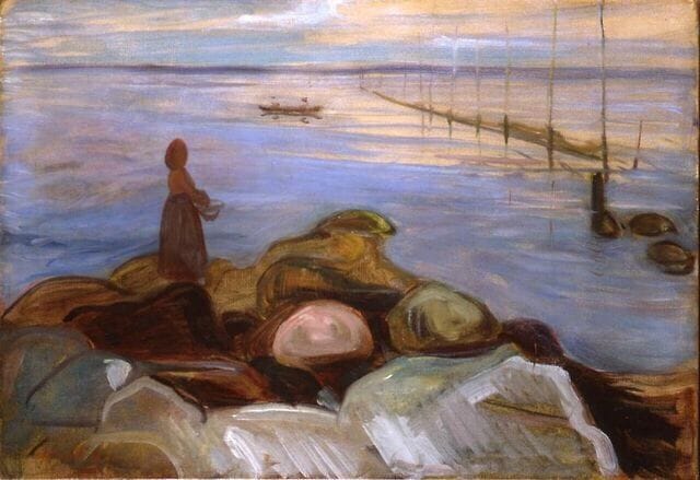Artwork Title: Woman by the sea in Ǻsgårdstrand